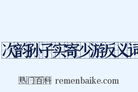 次韵孙子实寄少游反义词是什么意思的图片